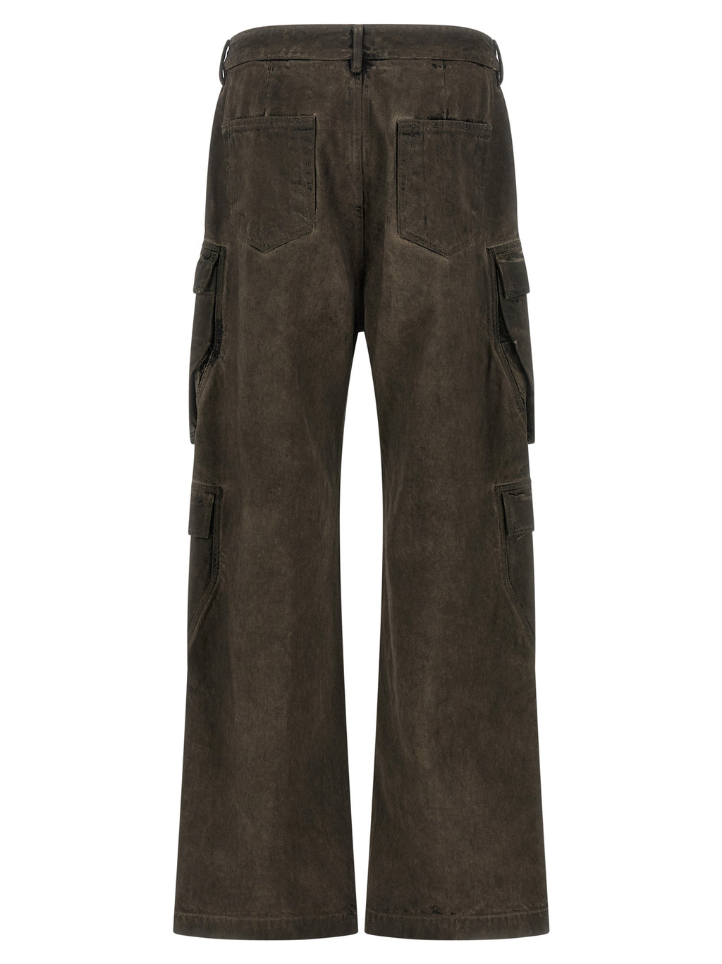 Gray Cotton Cargo Pants