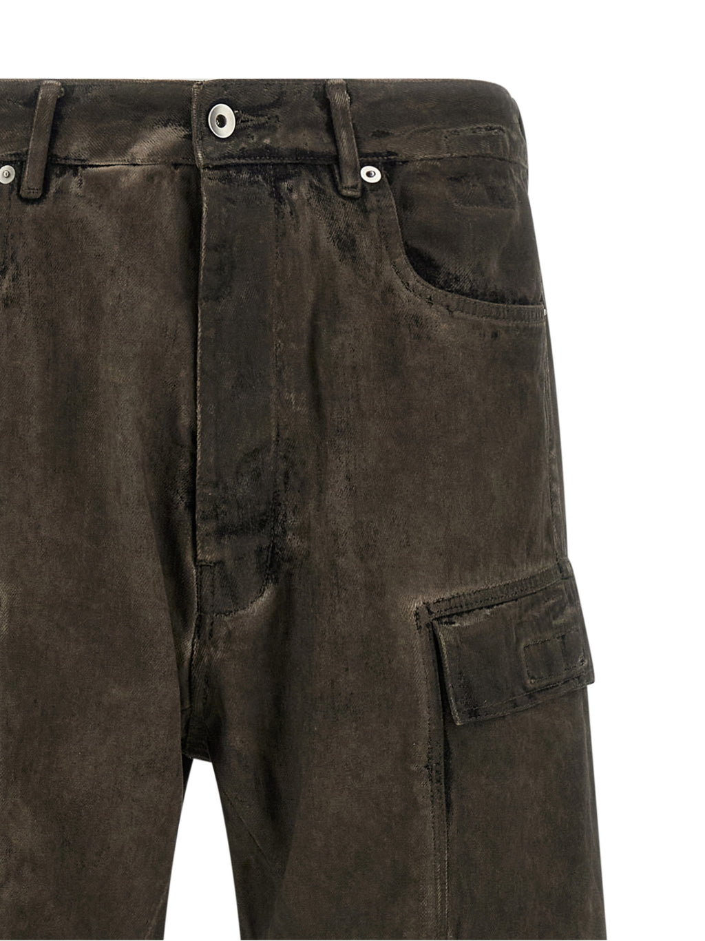 Gray Cotton Cargo Pants