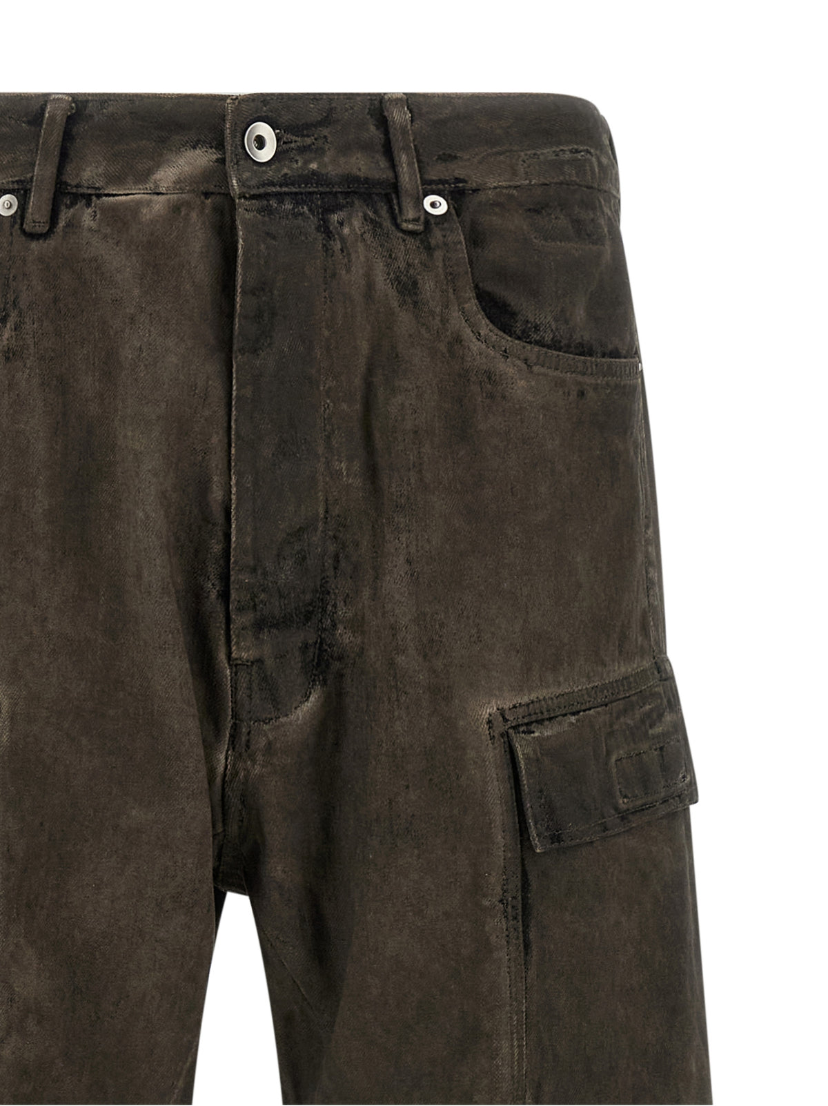 Gray Cotton Cargo Pants