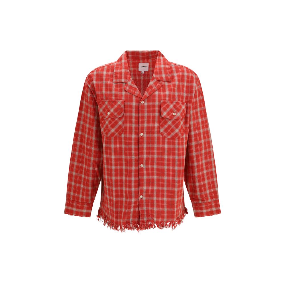 Red Cotton Pattern Shirt