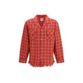 Red Cotton Pattern Shirt