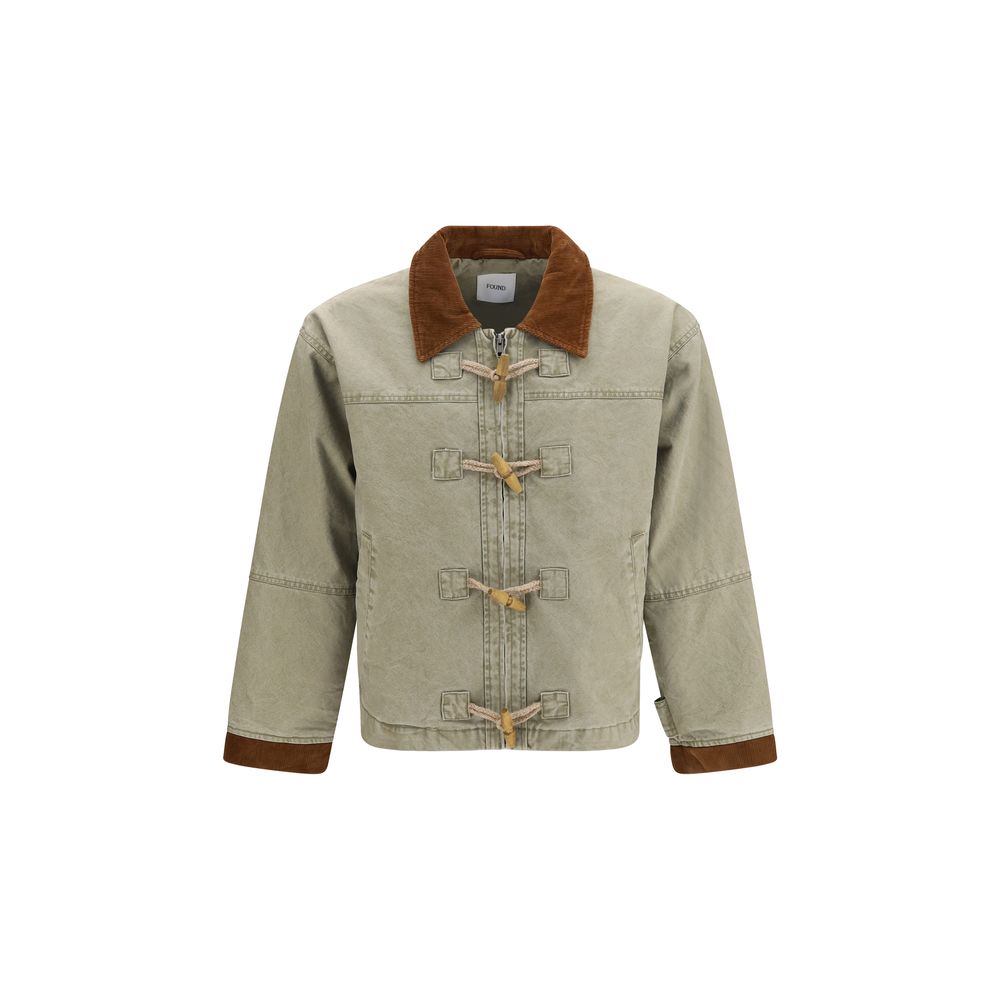 Found Bicolor Cotton Long Jacket