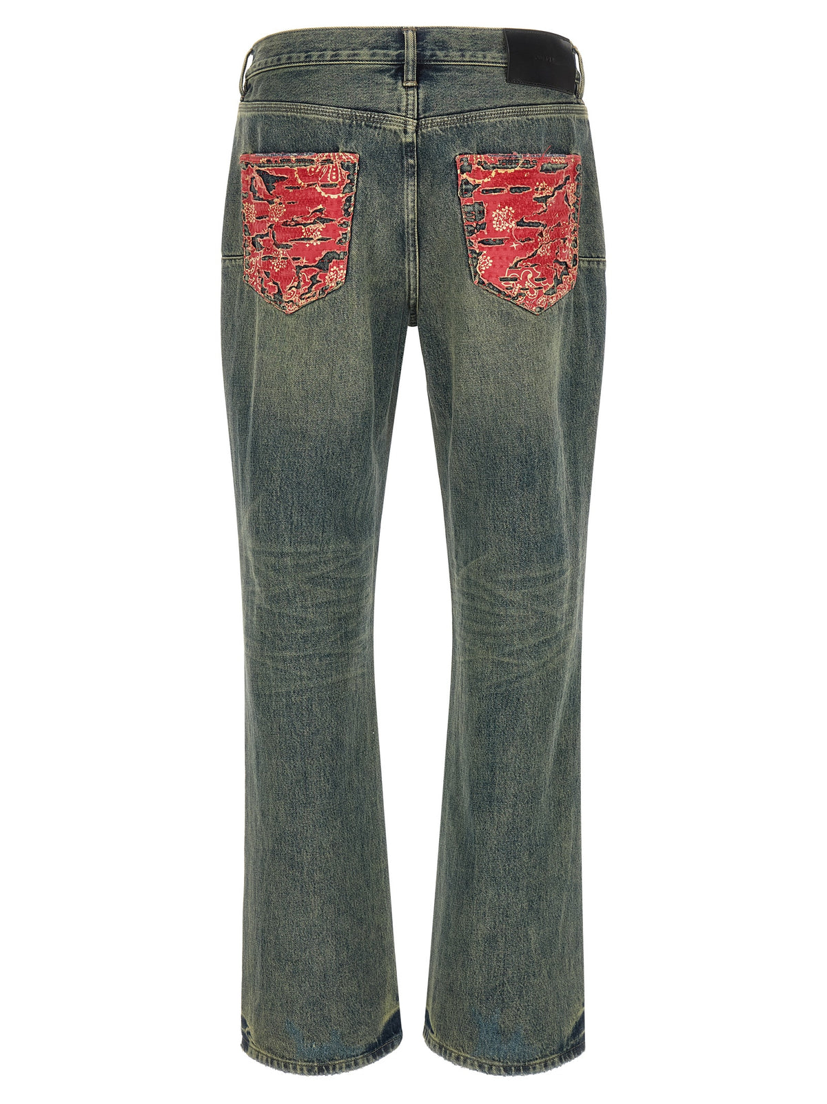 Blue Cotton Bootcut Jeans