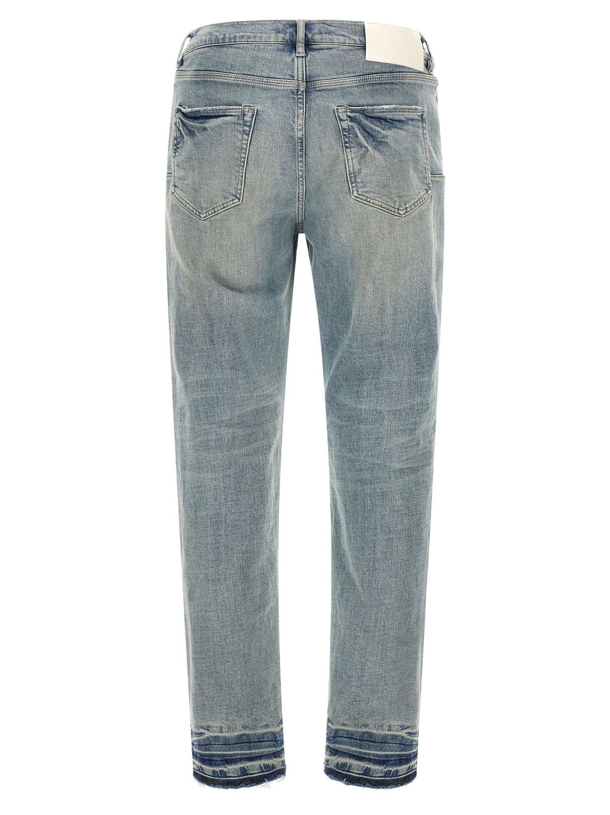 Blue Cotton Tapered Jeans