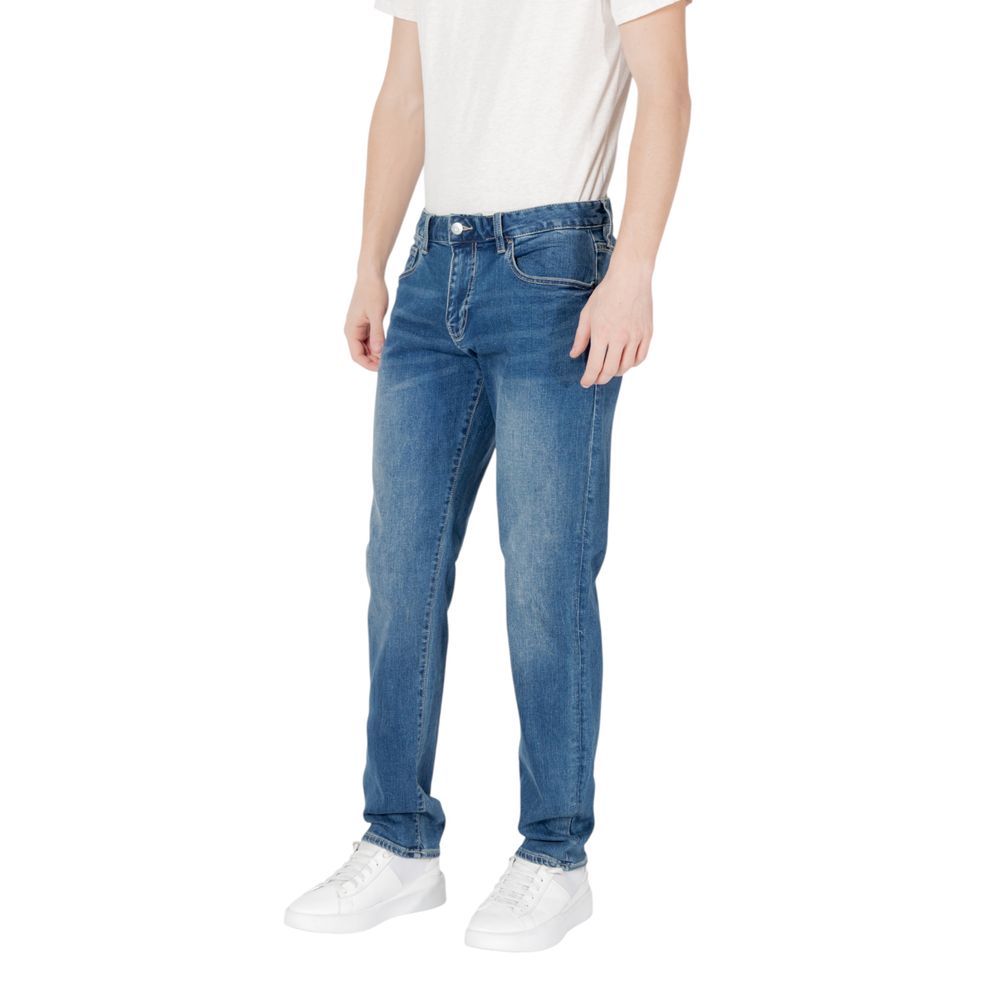 Blue Cotton Skinny Jeans