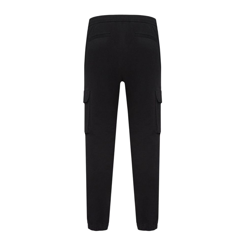Black Cotton Cargo Pants
