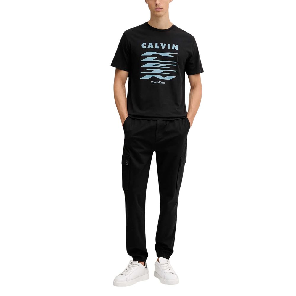 Black Cotton Cargo Pants
