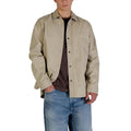 Beige Cotton Full-Length Jacket
