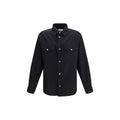 Versace Black Wool Patterned Shirt
