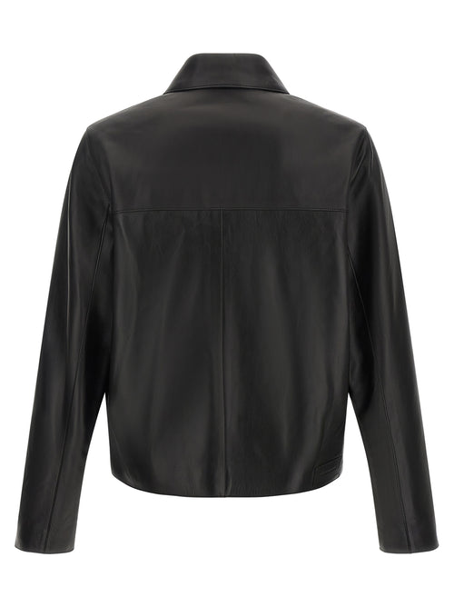 Ami Paris Black Lamb Leather Jacket