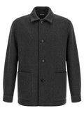 Gray Wool Blouse