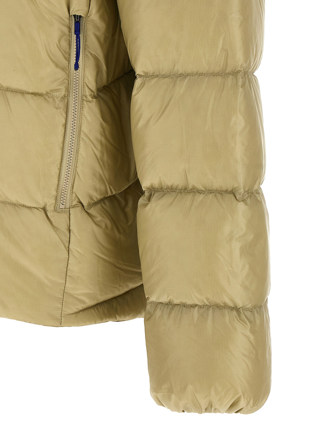 Beige Nylon Full-Length Jacket