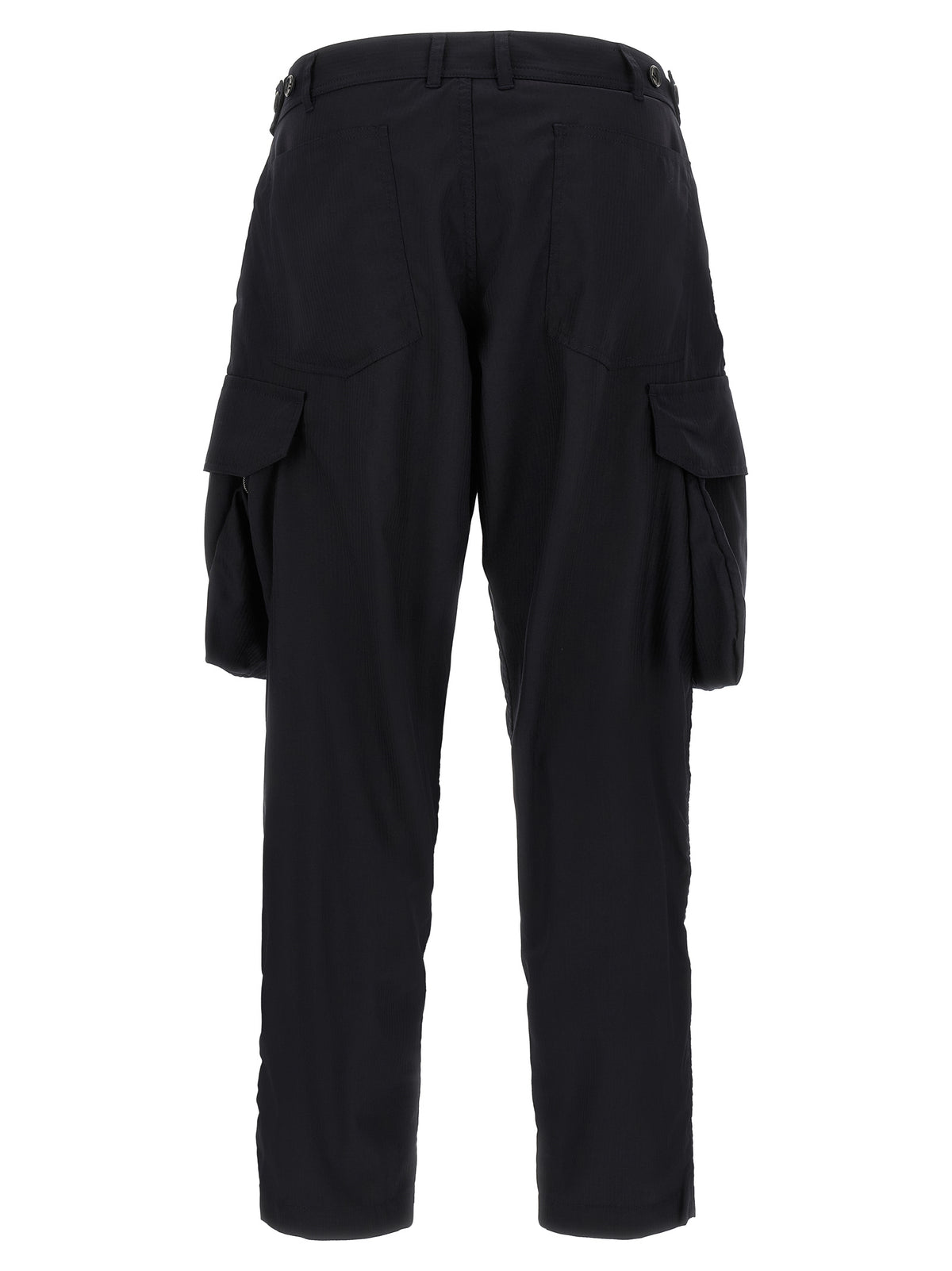 Blue Polyester Cargo Pants