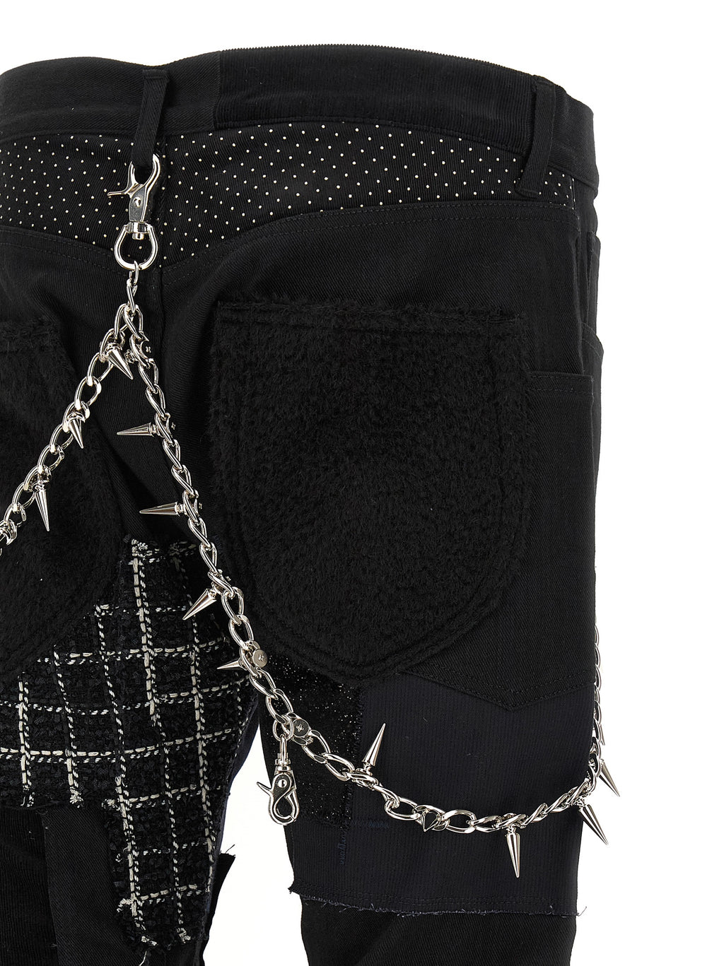 Black Cotton Straight-Leg Jeans