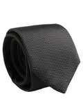 Black Silk Micro Polka Dot Adjustable Tied Necktie Tie
