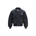 Black Polyester Bomber