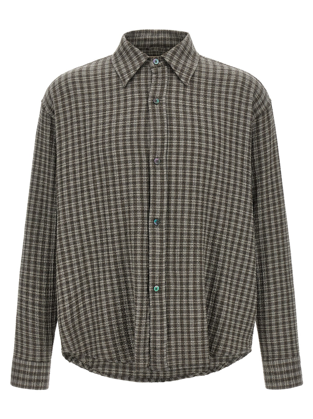 Gray Virgin Wool Blouse