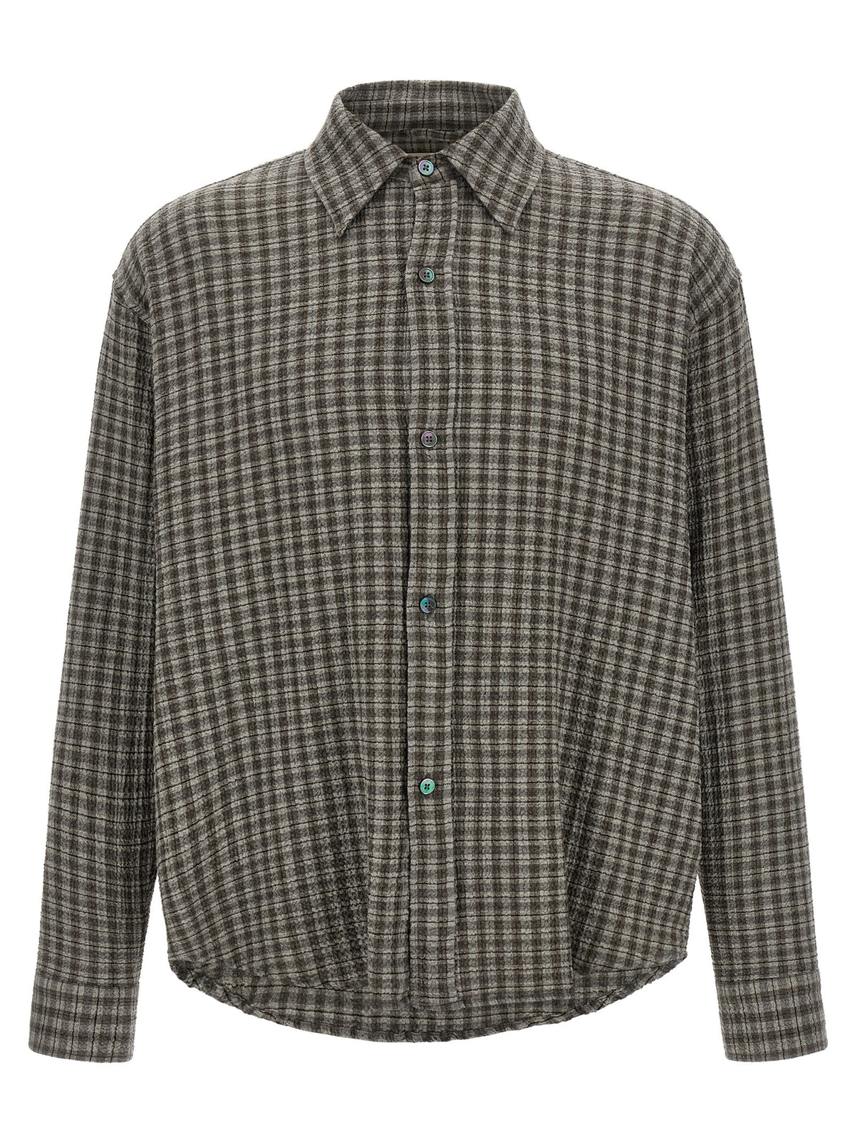 Gray Virgin Wool Blouse