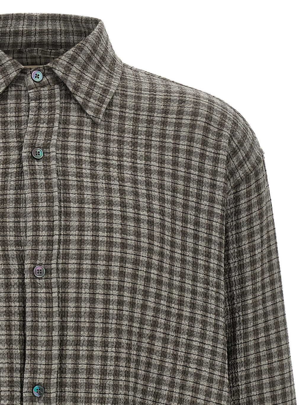Gray Virgin Wool Blouse