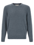 Blue Alpaca Leather Cardigan