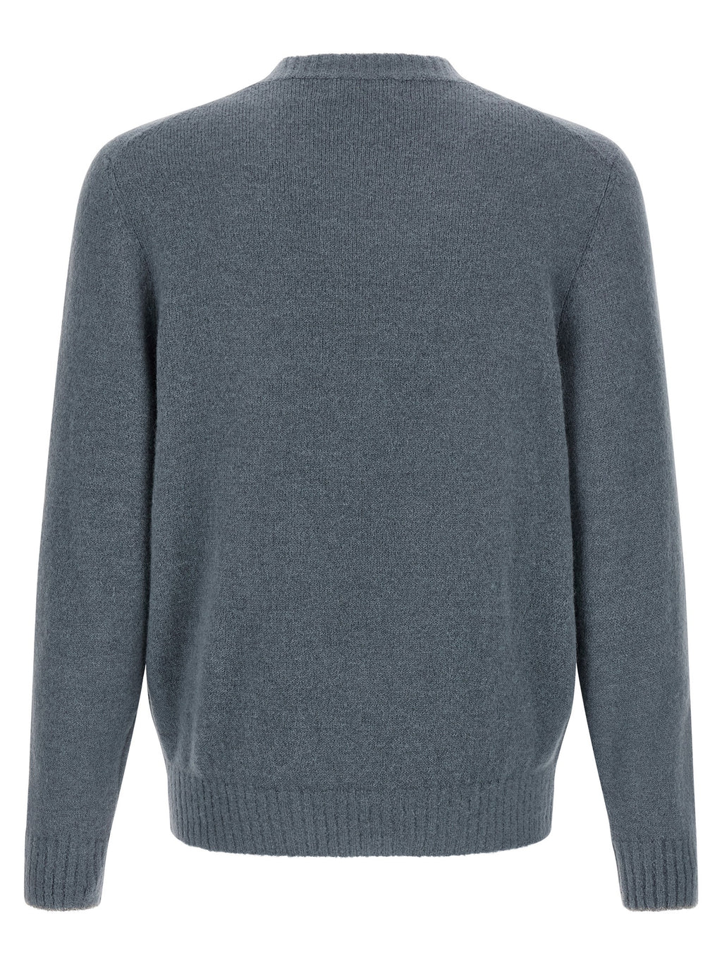 Blue Alpaca Leather Cardigan
