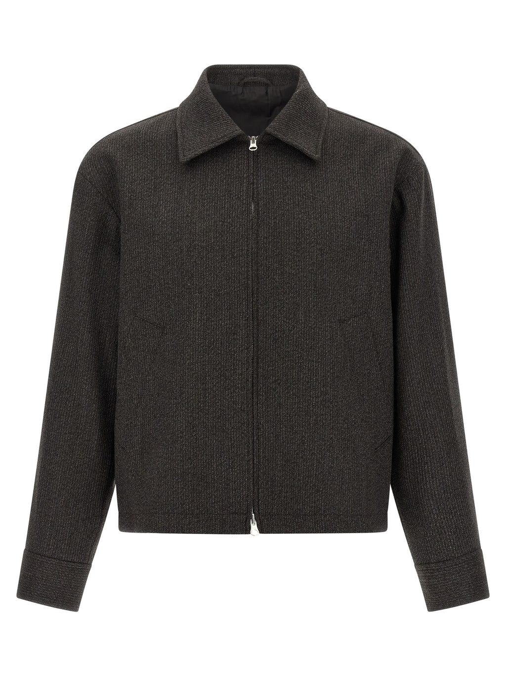 Brown Wool Full-Length Jacket