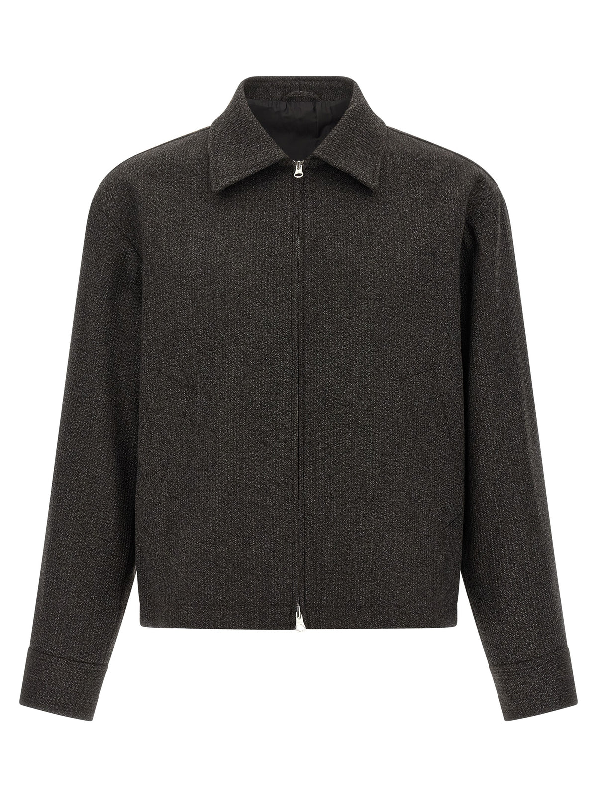 Brown Wool Full-Length Jacket
