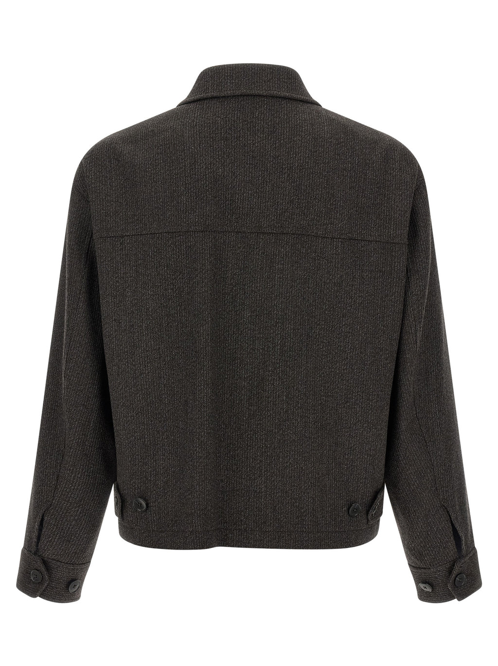 Brown Wool Full-Length Jacket