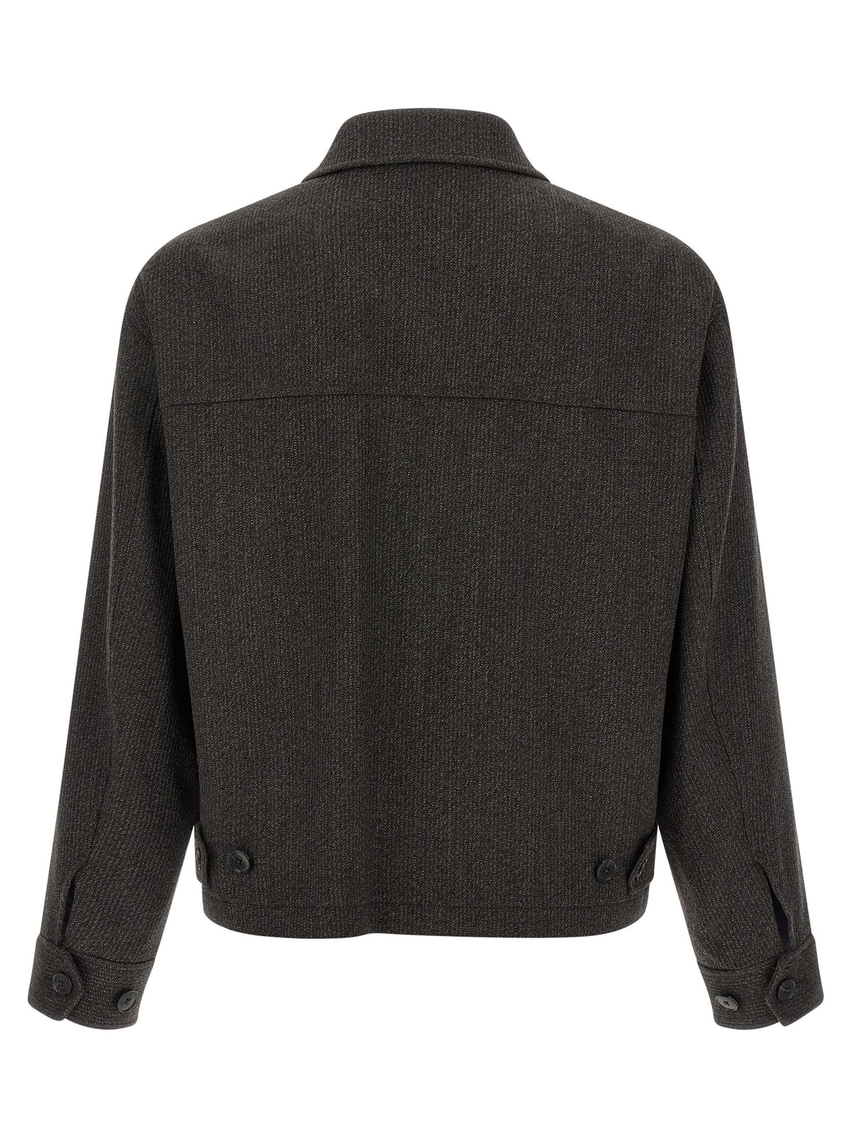 Brown Wool Full-Length Jacket