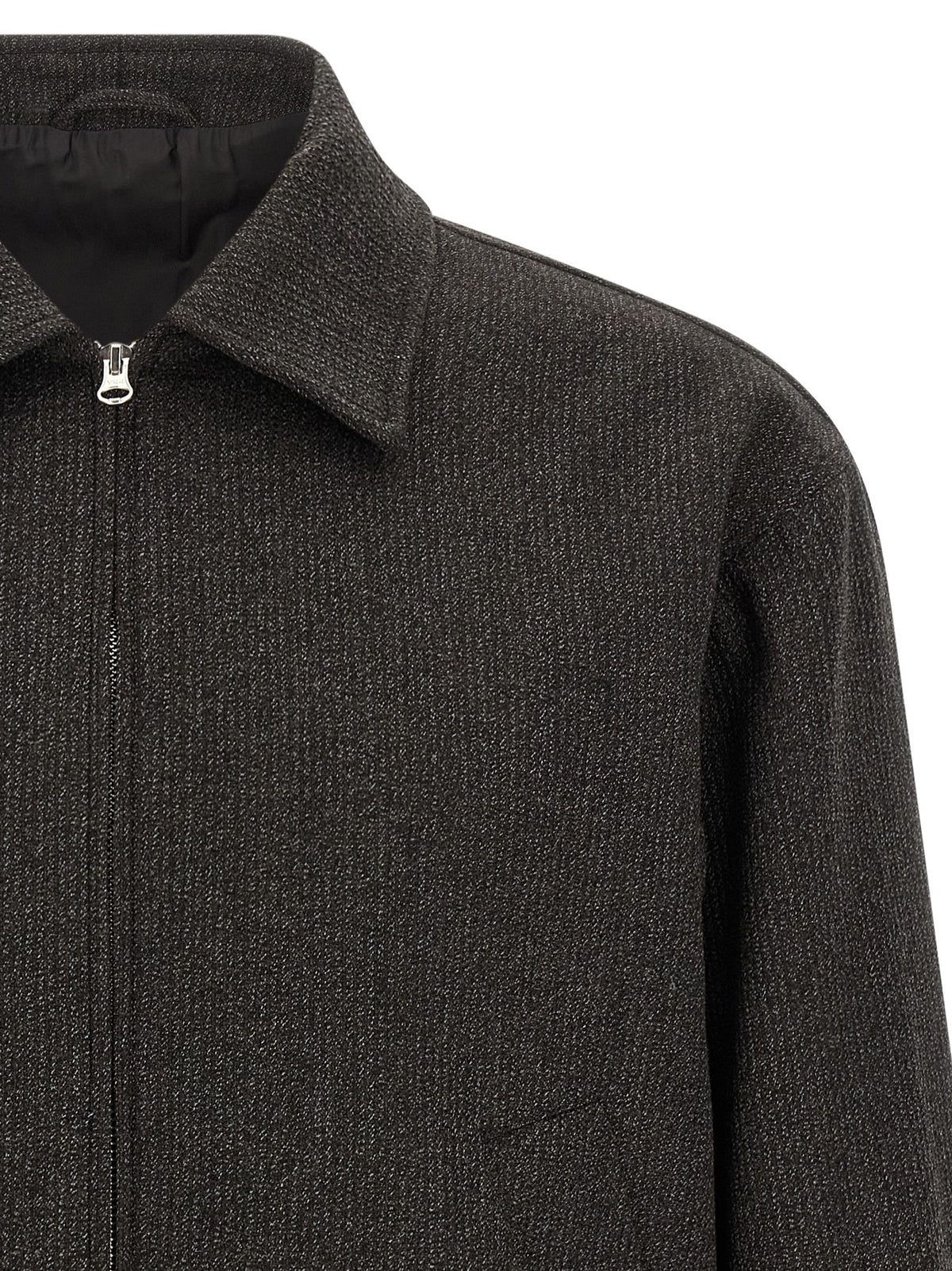 Brown Wool Full-Length Jacket