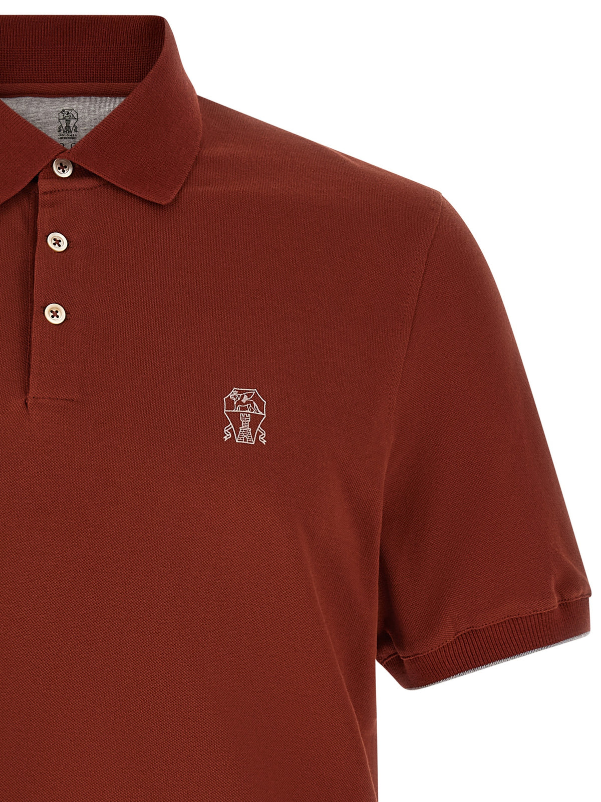 Red Cotton Polo Shirt