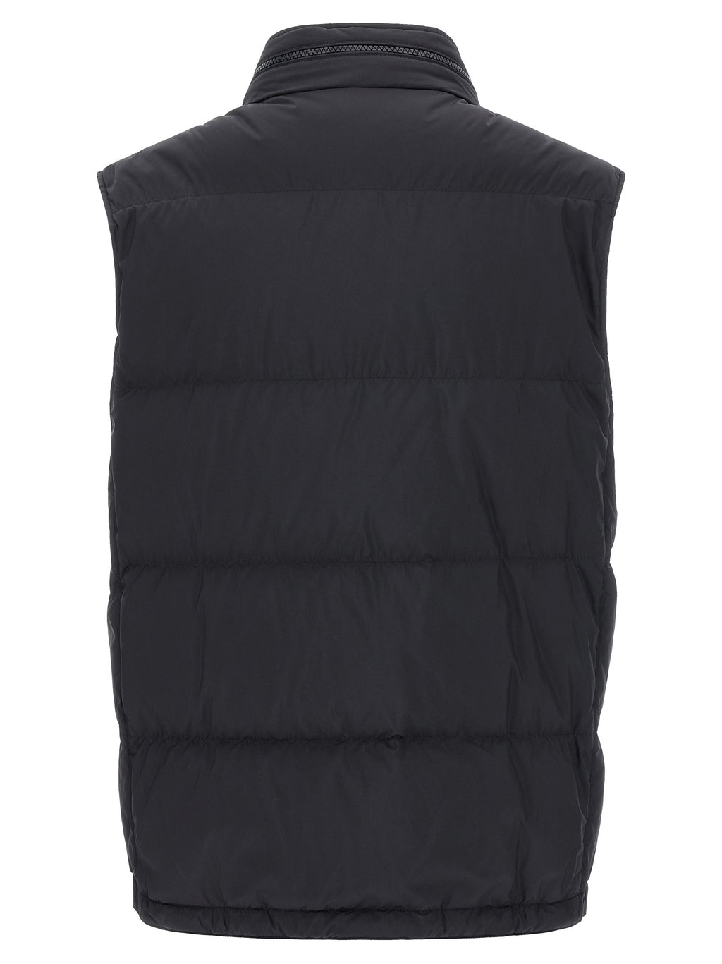 Blue Polyester Sleeveless Jacket