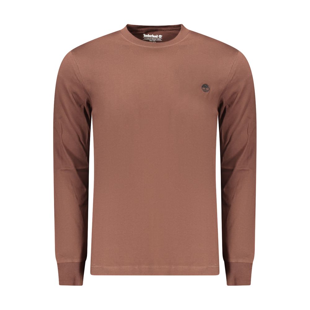 Brown Cotton Men's T-Shirt