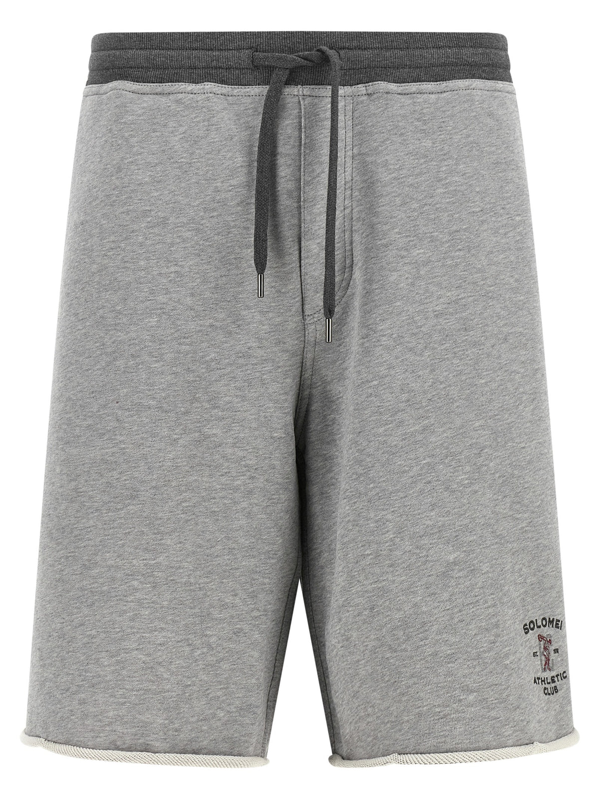 Gray Cotton Bermuda Shorts