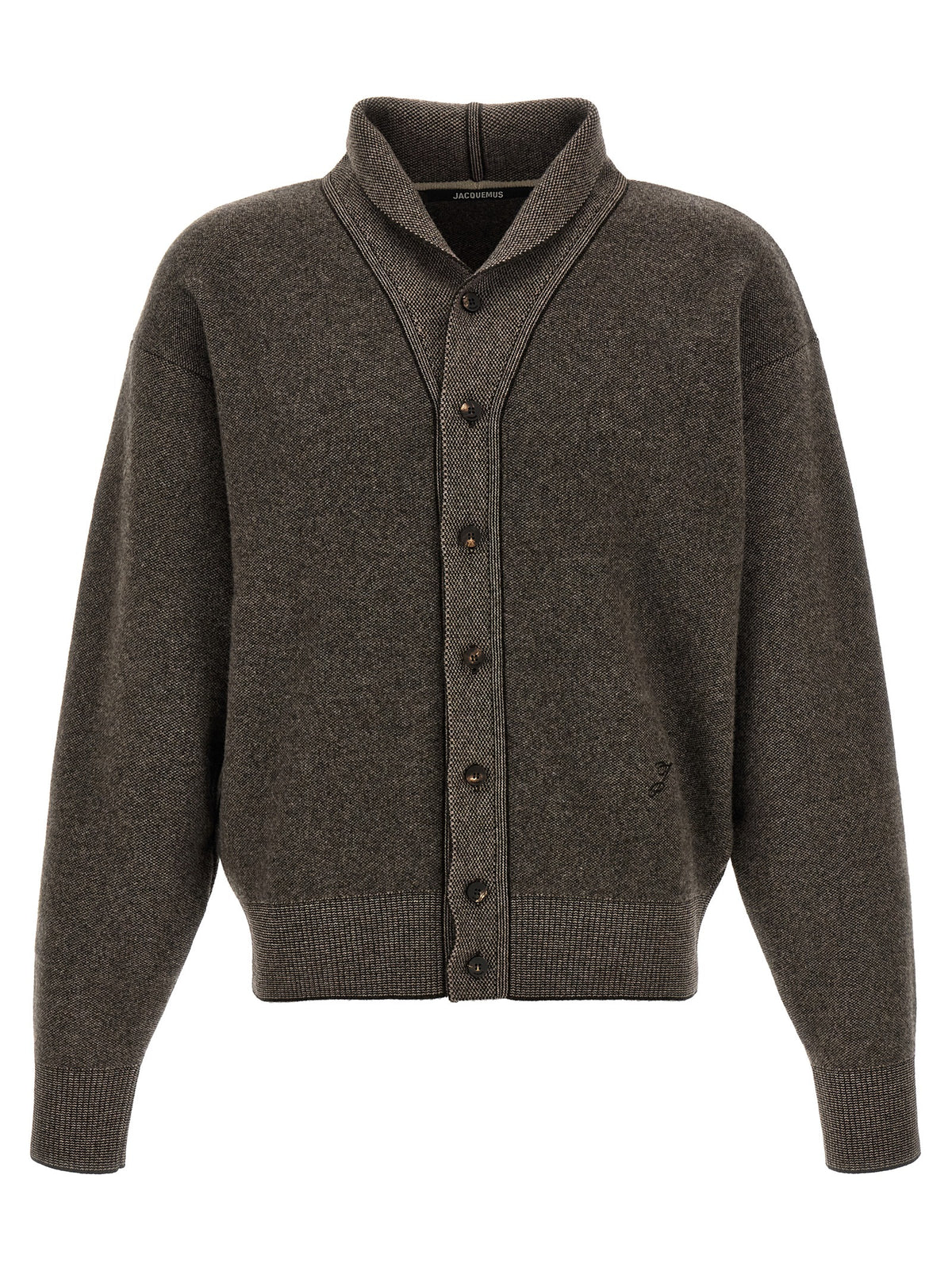 Brown Merino Wool Cardigan