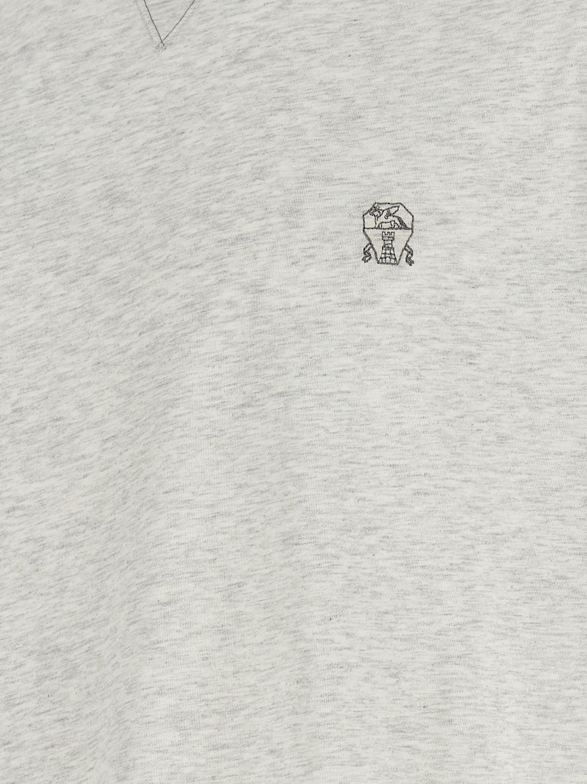 Brunello Cucinelli Grey Cotton T-Shirt