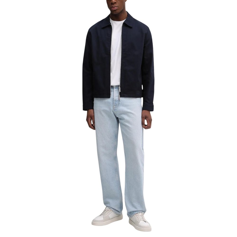 Calvin Klein Blue Cotton Long Jacket