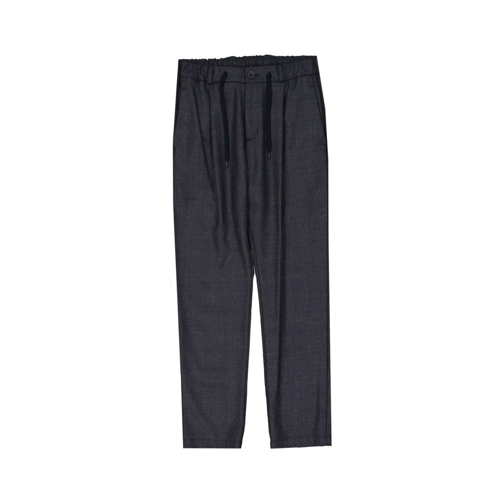 Herno Grey Virgin Wool Casual Trousers