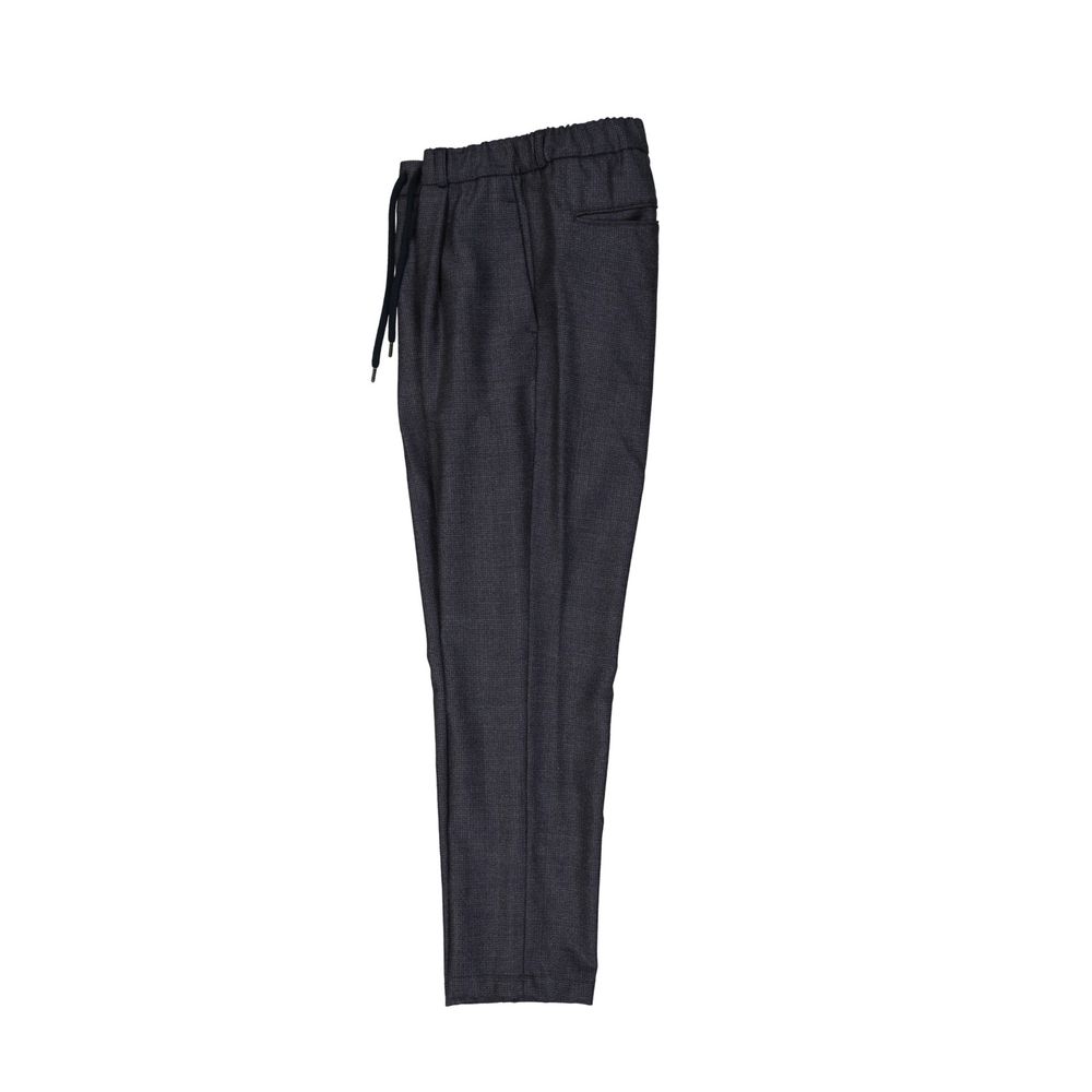 Herno Grey Virgin Wool Casual Trousers