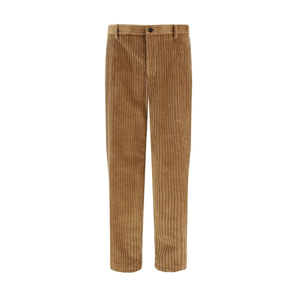 Dolce & Gabbana Brown Cotton Casual Trousers