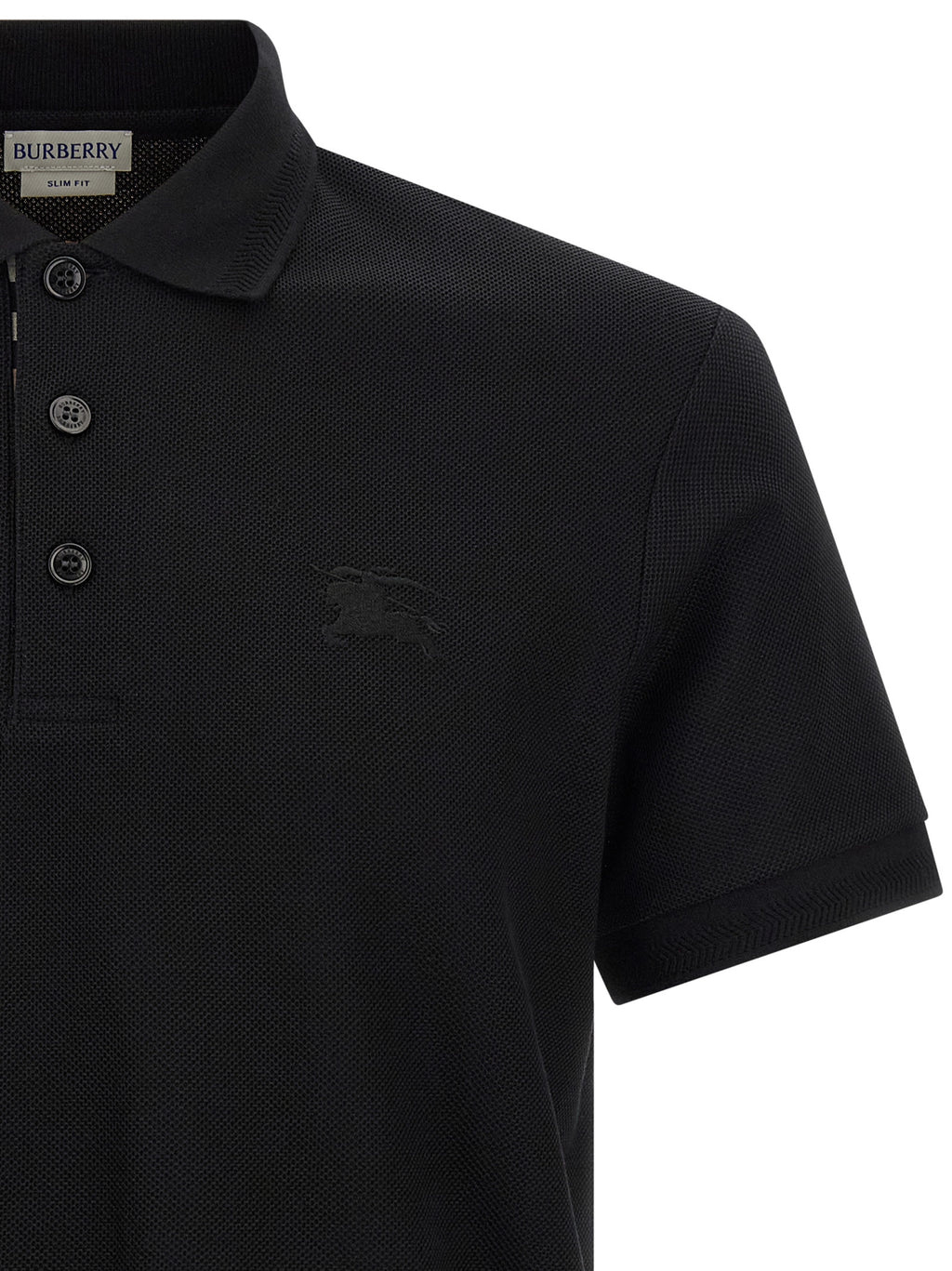 Black Cotton Polo Shirt