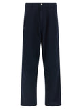 Blue Organic Cotton Casual Pants