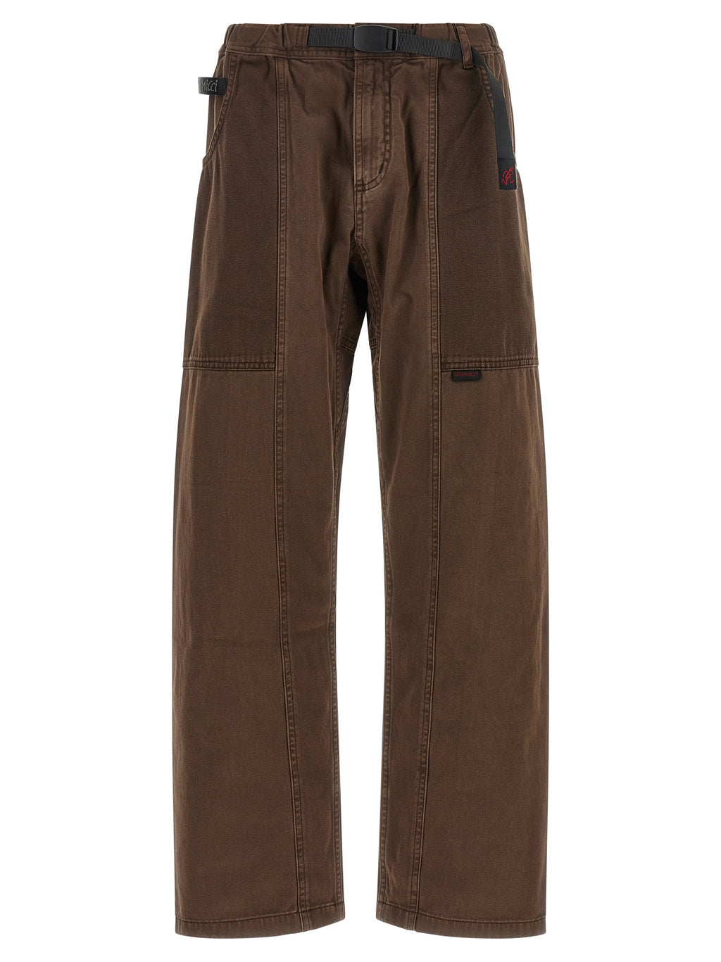 Brown Cotton Casual Pants