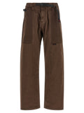 Brown Cotton Casual Pants