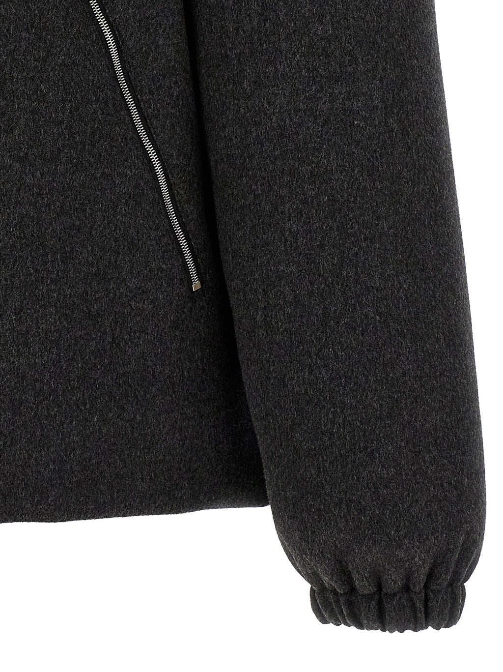 Gray Wool Full-Length Jacket