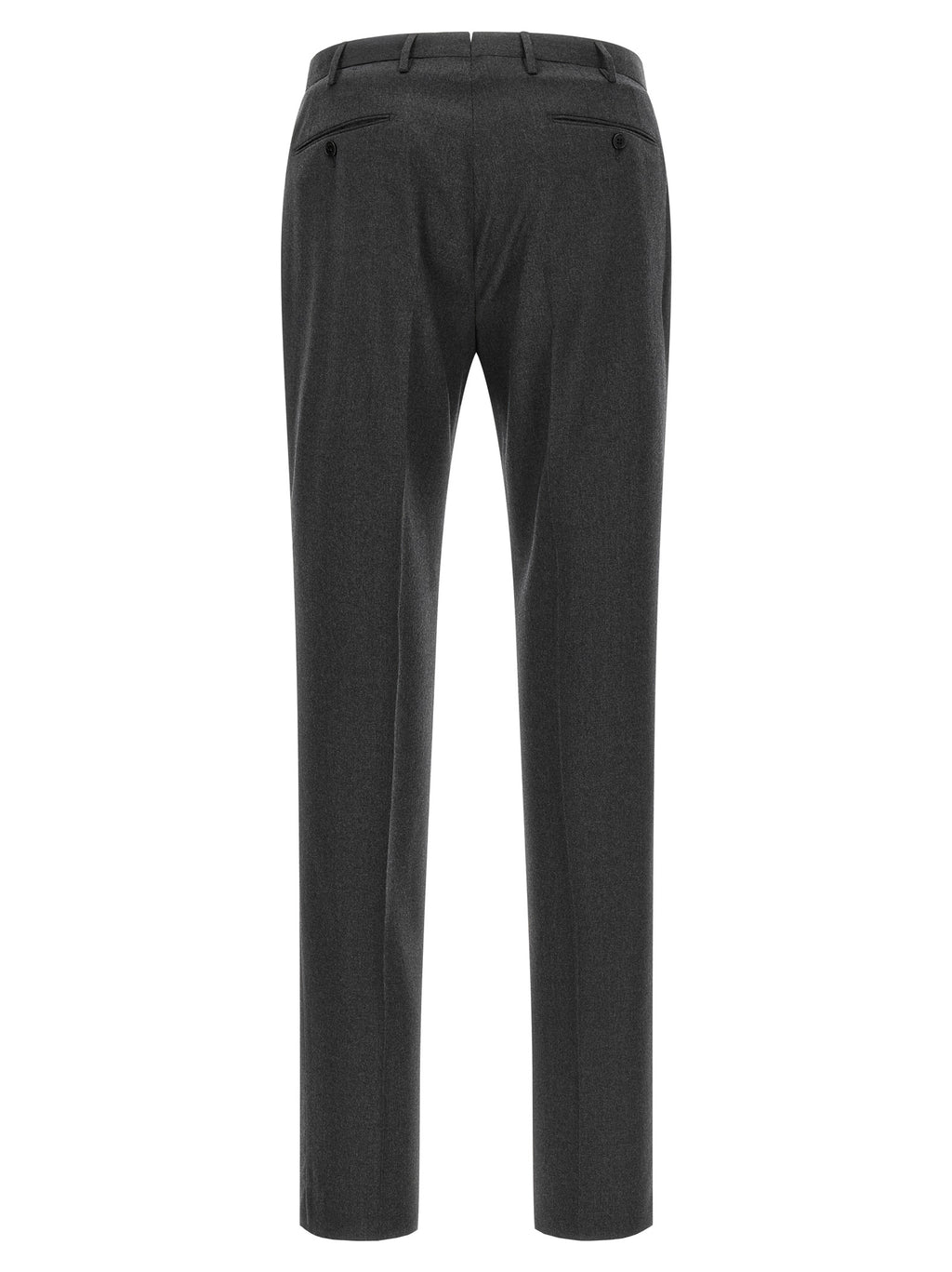 Gray Virgin Wool Dress Pants