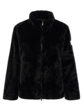 Black Polyester Full-Length Jacket
