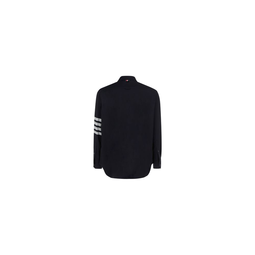 Thom Browne Blue Wool Dress Shirt