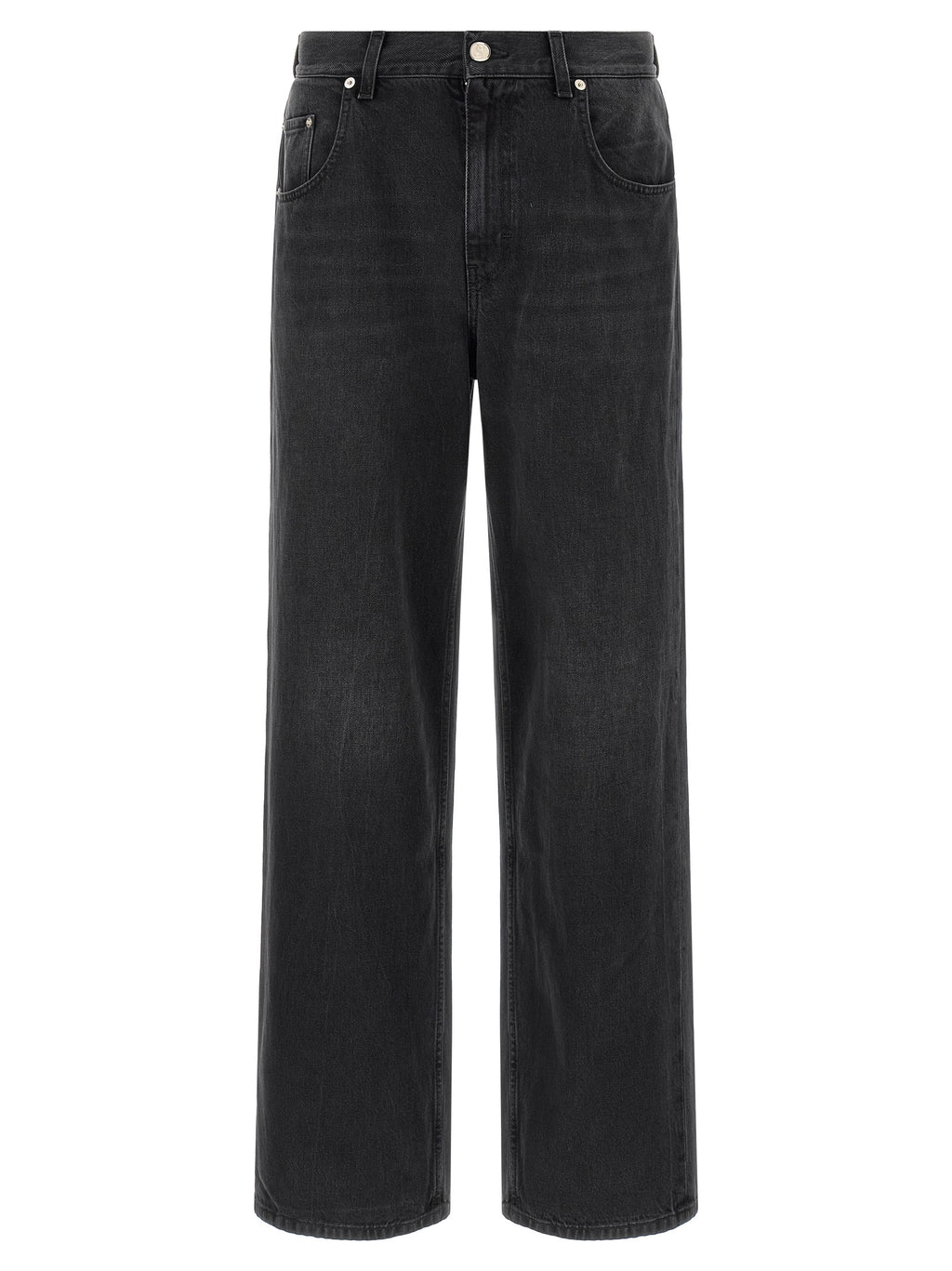 Black Cotton Relaxed Fit Jeans