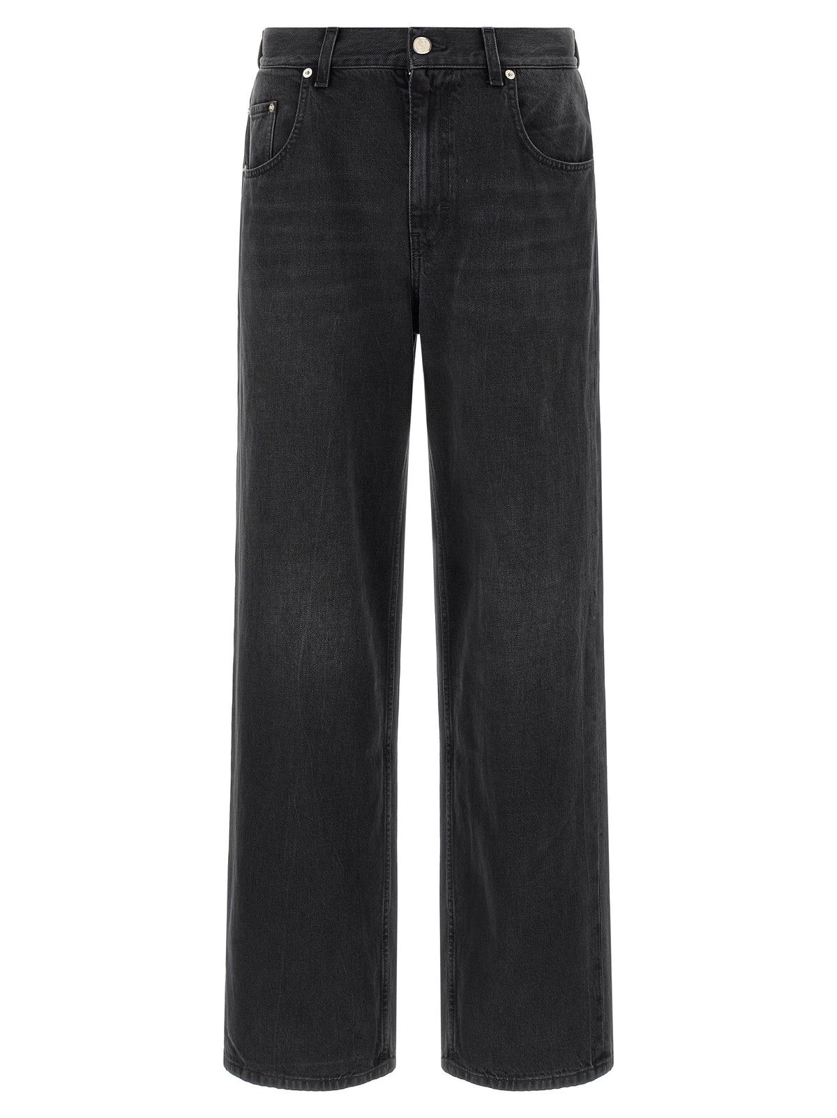 Black Cotton Relaxed Fit Jeans